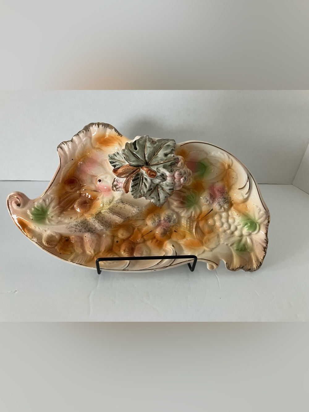 Betson Vintage Majolica Hand-Painted Ceramic Decorative Dish